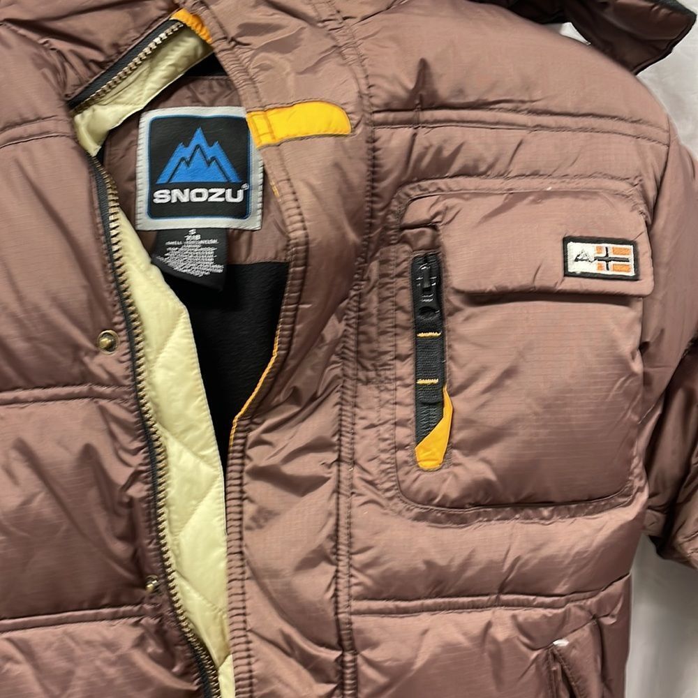 Snozu Boy Down Hooded Winter Jacket - Picture 2 of 9